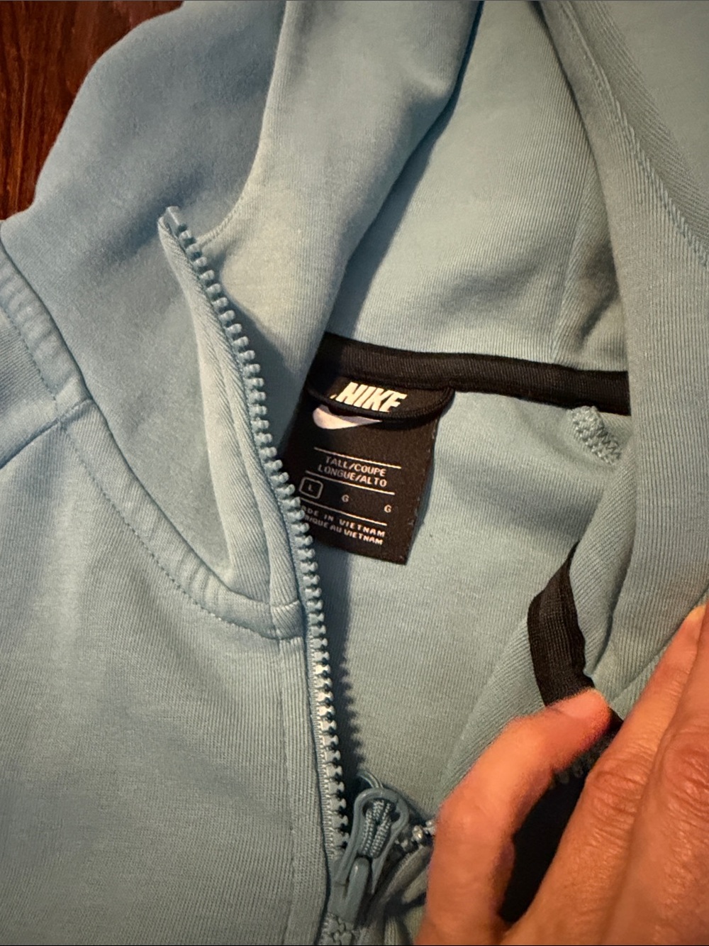 Nike tech Blue Hoodie & Joggers sweat pants fully set. Men’s L large - Picture 5 of 6